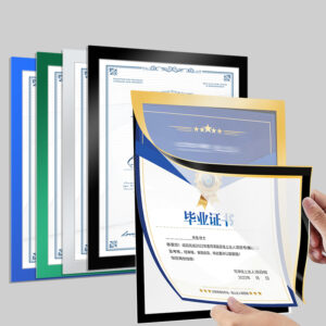 Different Color Flexible Magnet Photo Frame A4 A5 PVC Wall Magnetic Frosted Display Frame for Certificate Poster