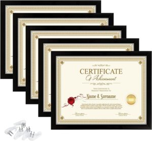 Diploma Certificate Paper Frame Document Frame Certificate Diploma Frame with High Definition Glass