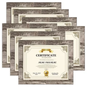Diploma Frame 8.5×11 Document With Mat or 11×14 Without Mat Excellent Certificate Rustic Black Frame Vertical or Horizontal