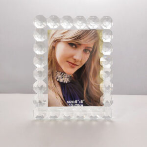 Direct Sales Best Design Wedding Decoration Glass Photo Frame Low MOQ Factory Price Creative Blank Crystal Photo Frame
