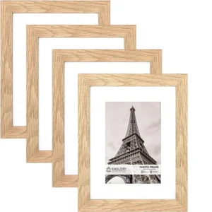 Double Glass Picture Floating Photo Frame UV Printed Wooden Wall Art Transparent Wood Packing Outer Material
