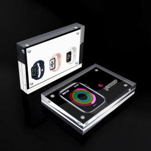 Double Sided Clear Acrylic Magnetic for Lightweight Frameless Freestanding Desktop Display Square Photo Frame Gift Rack