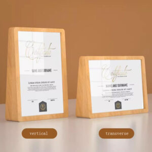 Double Sided Clear Acrylic Picture Document Frame Painted Wood Graduation Certificate Award Degree Diploma for Displaying Your