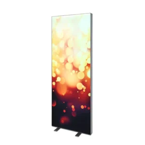 Double Sided Freestanding Illuminated Aluminum Poster Frame Stand for Indoor Trade Show Floor Display