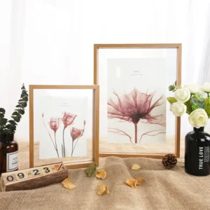 Double Sided Glass Picture and Photo Mdf Hanging Floating Frame Marco Para Fotos