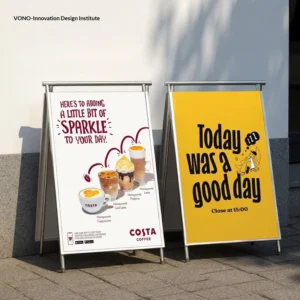 Double Sided Lightweight A Frame Advertising Stand Floor Standing Poster Display G 02 Luxury Texture Convenient Sign Stainless
