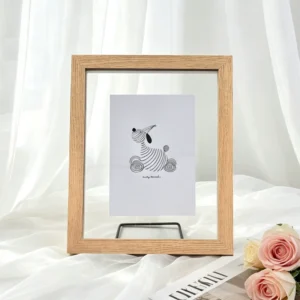 Double Sided Transparent MDF Wooden Floating Picture Photo Frame Display Any Size Photo Floating Frames
