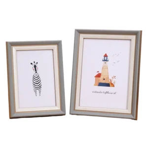 Durable Classic Light Grey Plastic Photo Frame Customized Solid Color Standing Hanging Decorative Wall Art Picture Frames