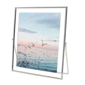 Durable Quality Aluminum Alloy Rectangle Photo Frame Horizontal Floating Glass Picture Frame for Wall Decor