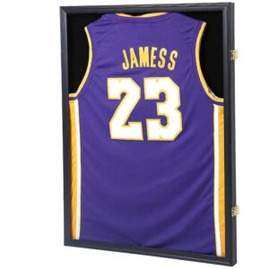 Durable Wall Mounted Sports Jersey Display Case Flip Open t Shirt Frame for Basketball Signed Collectibles Shadow Box Frames