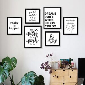 EAGLEGIFTS Home Modern Print Quotes Hanging Frames Inspirational Words Printing Framed Posters Artwork Motivational Wall Art