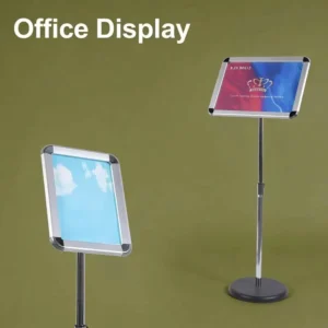 Easy Assembly Floor Standing Sign Holder A4 A3 Poster Display Frame for Events and Reception