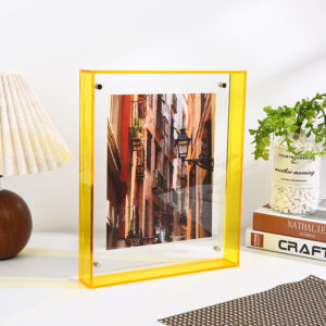 Eco Friendly Acrylic Floating Frame Acrylic Double Sided Transparent Rectangular Photo Frame Tabletop Poster Wall Decoration