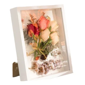 Eco Friendly Black Wood Shadow Box 14×14 Inches UV Printed Wall Art Big Display Frame for Photos Cards Keepsakes 6×8 Option