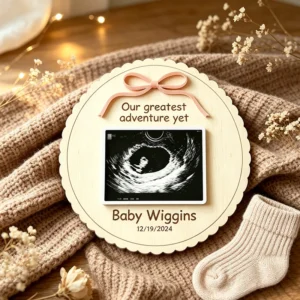 Eco Friendly Customized Wooden Photo Frame For Expectant Mother’s Pregnancy Baby First Memories Display Desktop Decor Keepsake