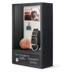 Eco Friendly Rectangle Wooden Memory Picture Frame Shadow Box Pet Sympathy Gifts for Dog Loss