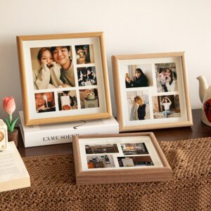 Eco Friendly Wood Picture Frames A4 6” Desk & Wedding Wall Photo Frames for Anniversary Baby Instax Mini/SQ/Wide Film