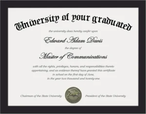 Eco friendly Solid Wood Photo Frame 11×8.5 Picture Size Certificate Diploma Graduation Black Wall Tabletop Mount Modern Elegant