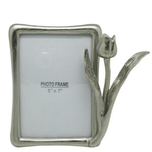 Elegant Metal Photo Frame Tulip Design Decorative Floral Picture Holder Vintage Inspired Stylish Home Decor Unique best Display
