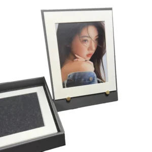 Elegant Nordic Style PU Leather Frame High End Decorative Photo Box for Interior Designers
