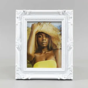 Elegant White Photo Frame Plastic Injection Picture Frame Home Decoration Art 15x20cm 20x25cm etc