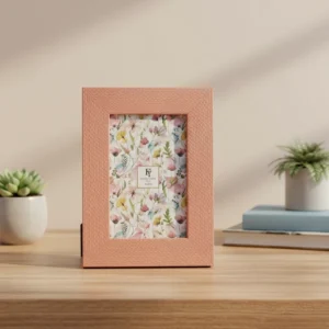 Elegant Wood Photo Frame with UV Printing for Desk Textured Home Office Decorative Art Premium Tabletop Display Stand