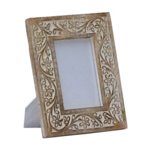 Elegant handcrafted wooden photo frame natural durable finish suitable for living room office gallery wall and timeless decor