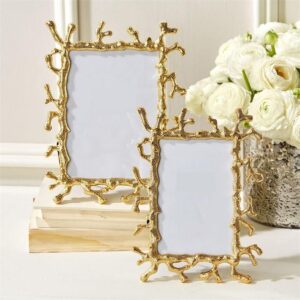 Exquisite decorative metal photo frame with ornate craftsmanship ideal for wedding pictures and vintage decor