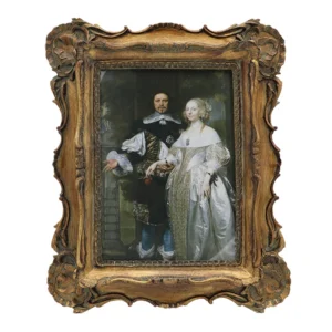 European Gold Vintage Durable Eco Friendly Resin Wedding Photo Frame Tabletop for Living Room Bedroom Display