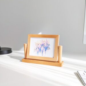 European Home Decor Tabletop Standing Photo Frames Resin Golden Leaves Feather Desktop Wedding Picture Frame