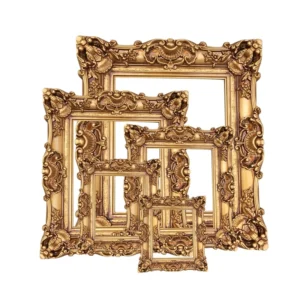 European Large Photo Frame Square Oil Painting Frame Wedding Props Classical KTV Carved Photo Studio Background Decoration Frame