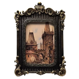 European Retro 5×7 Antique Resin Picture Frame Gothic Vintage Style Home Decor Photo Studio Wedding Hanging Wall Decoration