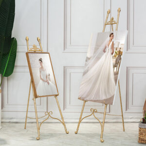 European Style Iron Oil Painting Shelf Photo Frame Floor Stand Display Stand Poster Stand Photo Holder Wedding Easel