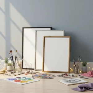 European Style Wide Oil Painting Outer PS Floating Frame Wall Photo Canvas Frame