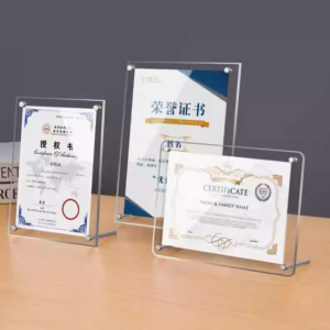 Factory A4 Acrylic Photo Frame Business License Frame Organic Glass Authorization Certificate Frame Honor Frame