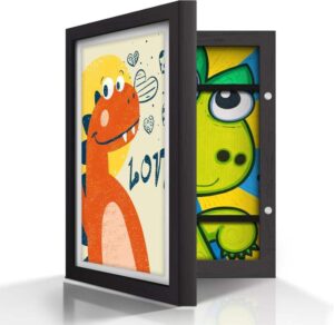 Factory Children’s Art Photo Frame 2 Pack Kids Artwork Front Opening DIY Picture Frames 8.5×11″ Bedroom Decor