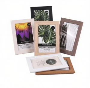 Factory Customize Modern Wooden Photo Frames Tabletop & Wall Mounted Stamping Multi Size Photo Frames Tabetop Bed Room