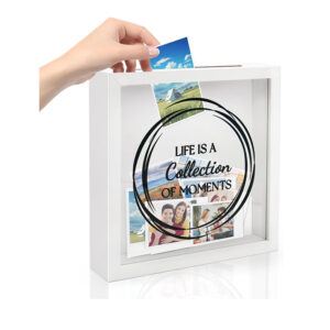 Factory Customize and Supply Shadow Money Box 8×8 Adventure Fund White Black Shadow Box Frame