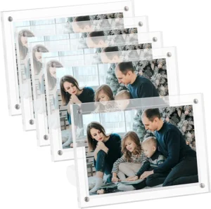 Factory Customized Size Clear Acrylic Photo Frame Floating Picture Frame 5*7 Clear Photo Frame
