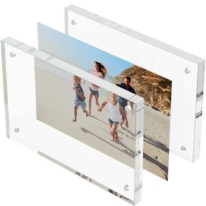 Factory Customized Transparent Acrylic Magnetic Beauty Picture Photo Display Frame Gift for Desktop Display