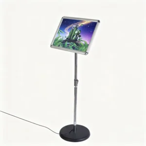 Factory Direct LED Floor Standing Lightbox with 25mm Frame and Metal Structure for Wholesale