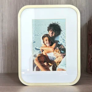 Factory Direct Modern Minimalist Aluminum Alloy 20mm Thick Rectangular Desktop Tabletop & Wall Mount Photo Frame Hot