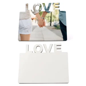 Factory Eco Friendly Picture Board Heat Transfer Love Photo Frame Plate Custom Blank MDF Photo Frame for Sublimation
