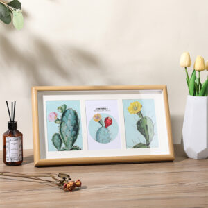 Factory Good Price 4×6” Natural Wood Collage Picture Frame Photo Frame for Tabletop and Wall Mounting