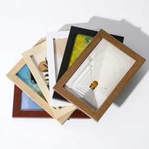 Factory Minimalist Wooden Picture Frames Tabletop & Wall Mounted Stamping Multi Size Photo Frames Living Room