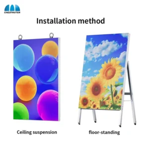 Factory Moveable Indoor Advertising Display High Brightness Digital LED Advertising Display Advertising Poster Display Screen
