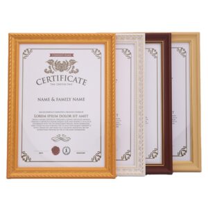 Factory Price Modern Classic A4 Award Certificate Document Diploma Frame Customized Color & Size Plastic Photo Frames