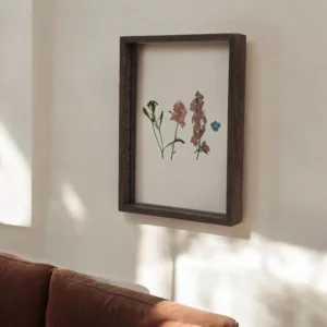 Factory Price Transparent Double Sided Glass MDF Wooden Picture Frame Solid Wood Floating Photo Frame Home Decors