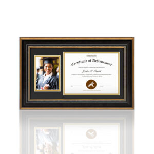 Factory Rectangular Frame Eco Friendly College Graduation Diploma Frame MDF Wood Certificate Frame
