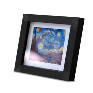 Factory Supply Custom 6X6 8X8 Inch Black Solid Wood Picture Frame 3D Shadow Box Photo Frame